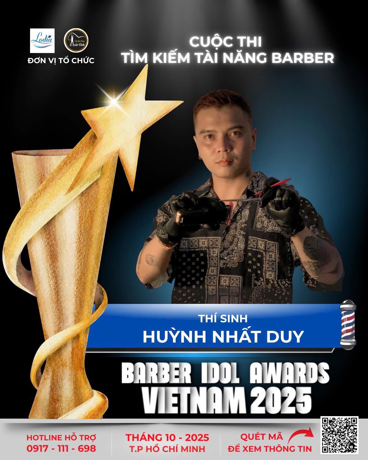 HUYNH NHAT DUY – DAU AN CUA SU BUT PHA TAI BARBER IDOL AWARDS VIETNAM 2025