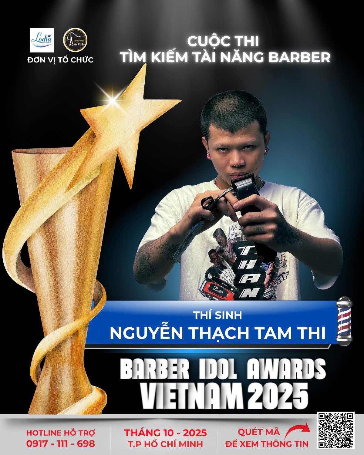 NGUYỄN THẠCH TAM THI – CHIẾN BINH CHÁY HẾT MÌNH TẠI BARBER IDOL AWARDS VIETNAM 2025 2 NGUYỄN THẠCH TAM THI – CHIẾN BINH CHÁY HẾT MÌNH TẠI BARBER IDOL AWARDS VIETNAM 2025