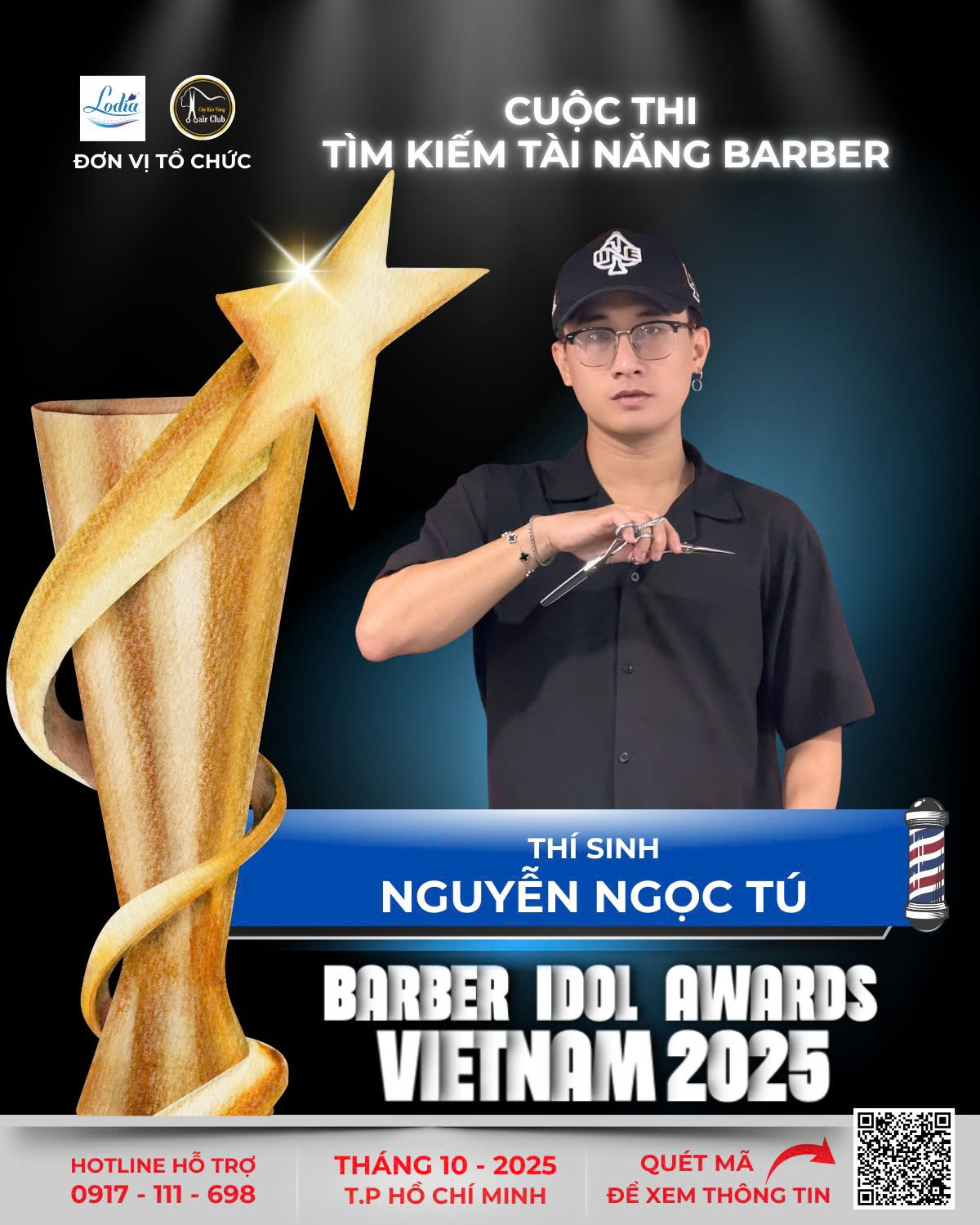 NGUYỄN NGỌC TÚ – NGỌN LỬA BỨT PHÁ ĐẾN VỚI BARBER IDOL AWARDS VIETNAM 2025